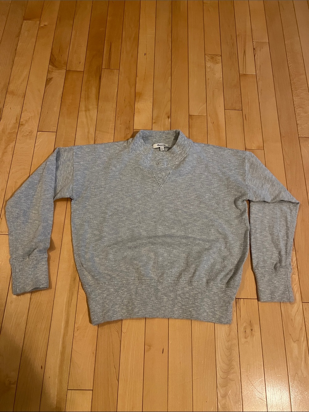 Madewell Size Small Gray Crewneck Sweater